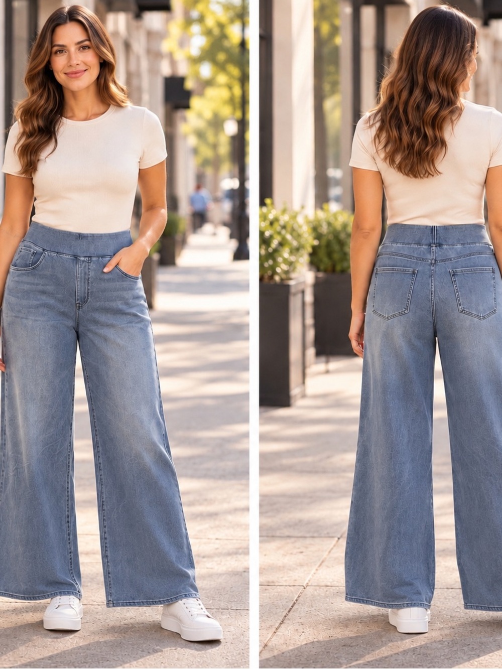 Halara High-Rise Wide Leg Women’s Jeans in Light Blue